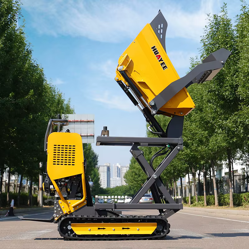 Mini-dumper sur chenilles personnalisable, livraison rapide, transporteur hydraulique diesel multifonctionnel, mini-dumper sur chenilles 500 kg