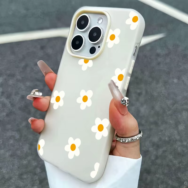 Coque mate 2 en 1 à motif de petite fleur d'oranger, étui pour iPhone 17 16 Pro Max Air 15 14 Plus 13 12 11 XS X XR 16Plus 16E
