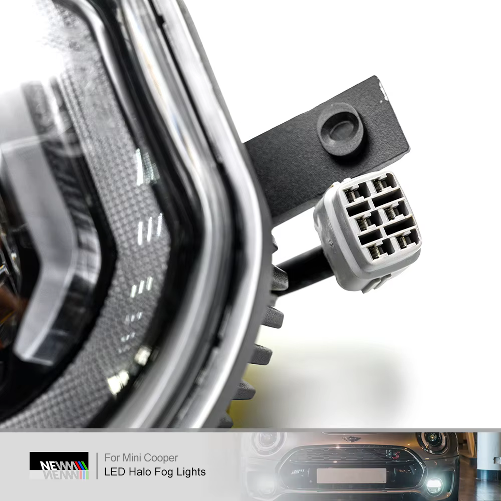Phares antibrouillard LED DRL Halo Canbus Bimmer, feux de stationnement à la lumière du jour, adaptés pour Mini Cooper F55 F56 F54 Wlman F57 Cabrio 2014-17, 3 en 1