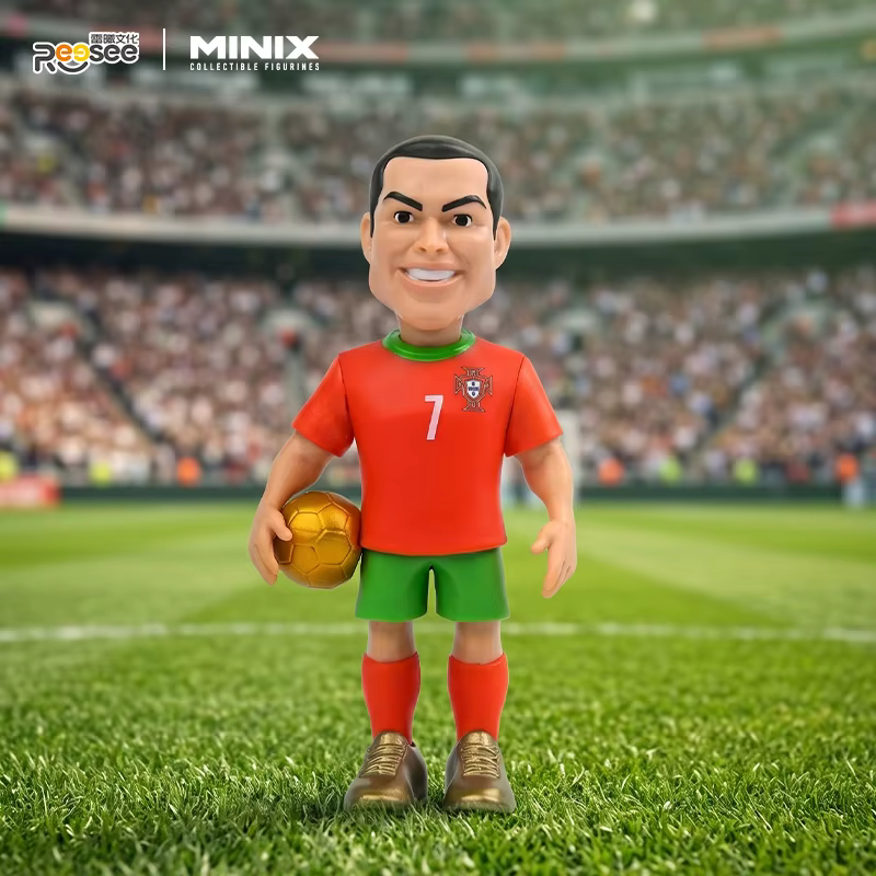 Figurines de collection Minix, série de stars du football Giant Club, Messi, Neymar, Fati, Suarez, Mbappé, modèles en PVC, figurines d'action, jouets pour les fans