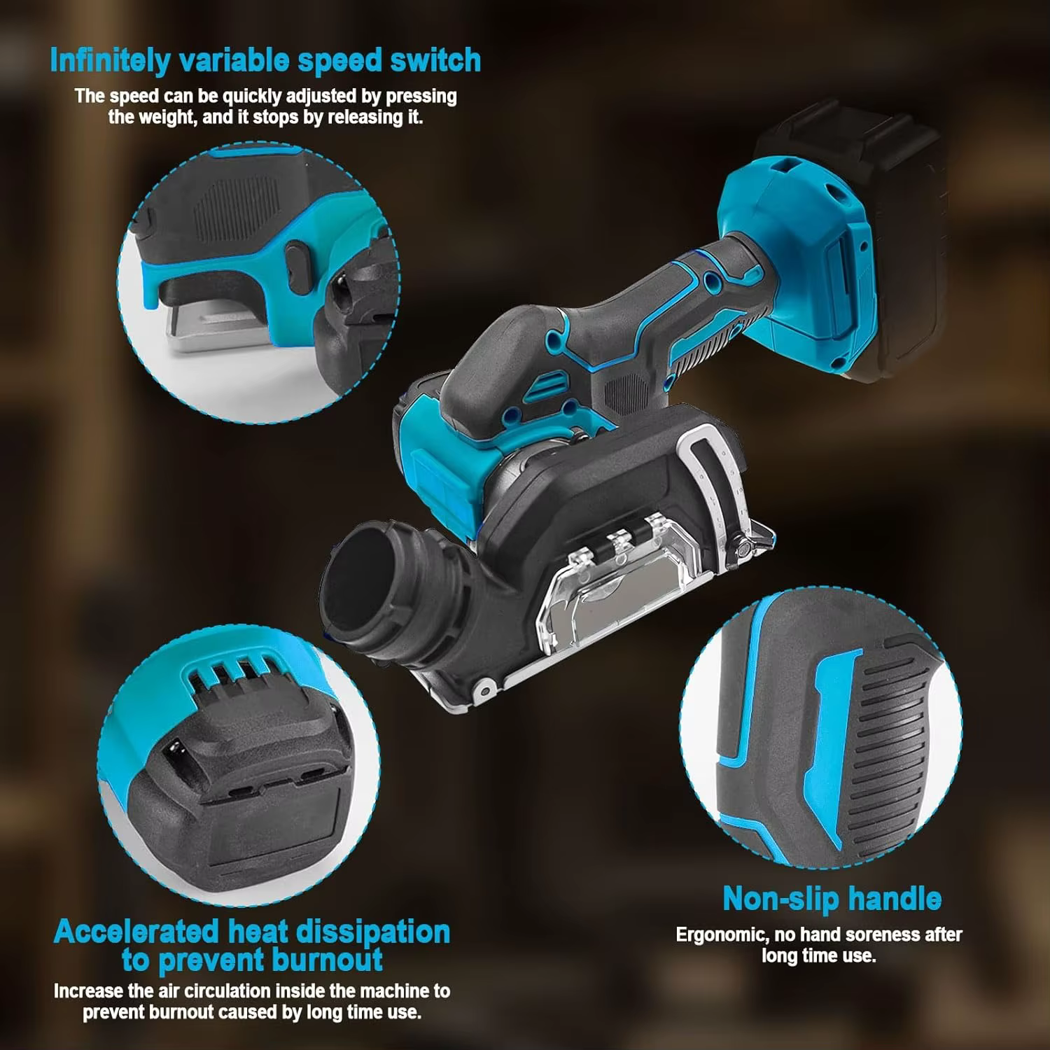 Makita – Mini meuleuse d'angle sans fil, outil de coupe électrique, scie circulaire de 3 pouces, outils électriques pour batterie 18V