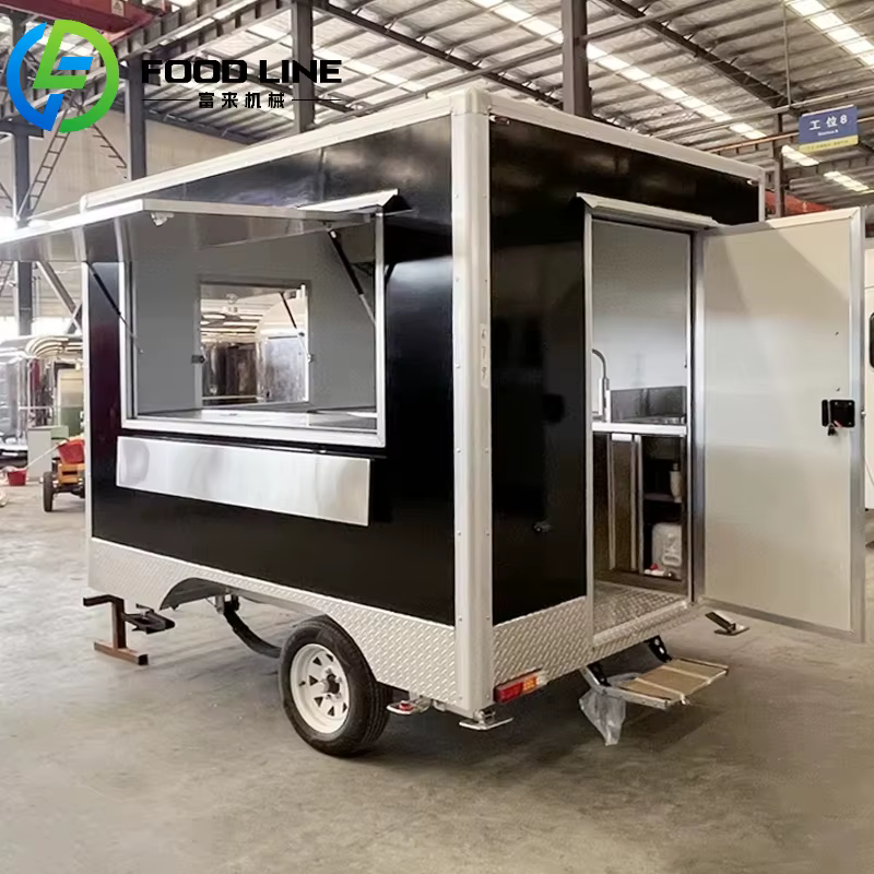 Mini camion de restauration rapide mobile pour pizzas, burgers, pâtes, café, camion de restauration mobile aux États-Unis, remorque alimentaire avec cuisine complète personnalisée