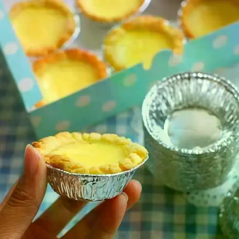 50/100 pièces Mini Pot tarte plaque de cuisson jetable cuisson tarte moules Cupcake Pan Pudding moule rond tasse de cuisson