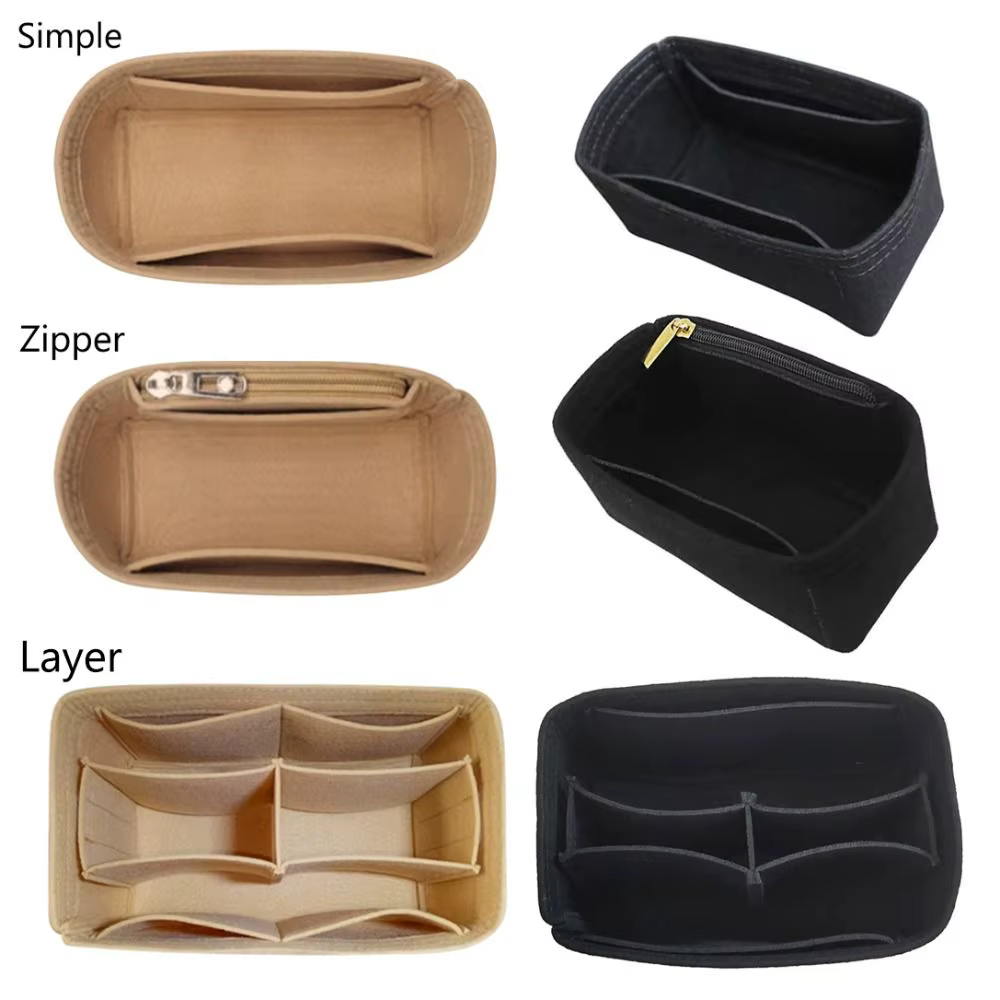 Feutre insérer doublure sac à main organisateur pochette sac à main sac fourre-tout sac interne pour LV Nice Nano/Mini/BB