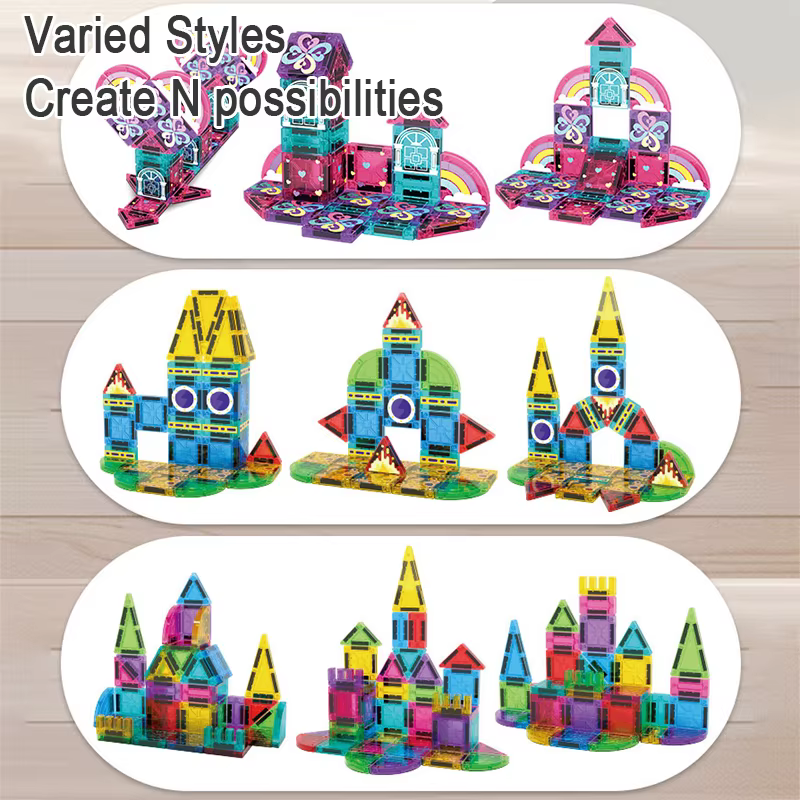 Mini blocs magnétiques de voyage pour enfants, jouets de construction magnétiques, boîte en fer portable, jouet sensoriel préscolaire STEM, cadeau