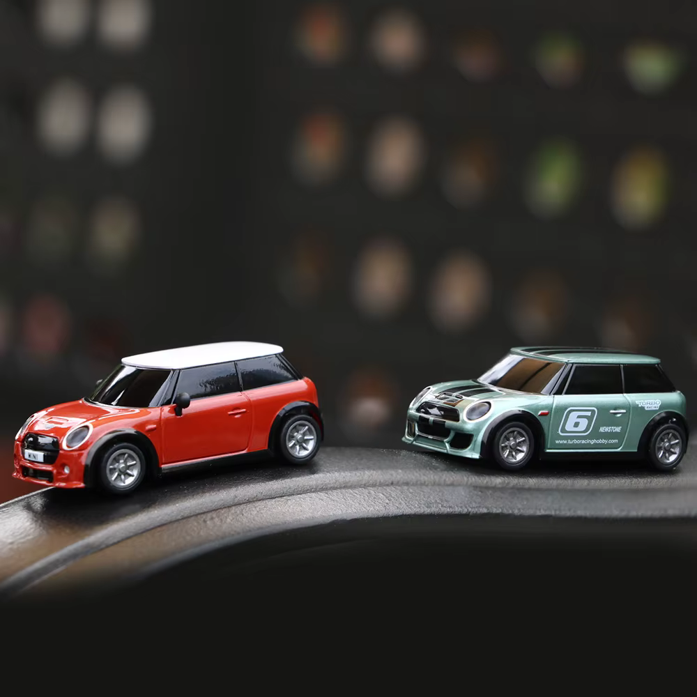 Voiture télécommandée Turbo Racing 1:76 RC colorée, mini, entièrement proportionnelle, avec télécommande électrique, kit RTR, jouets pour enfants et adultes