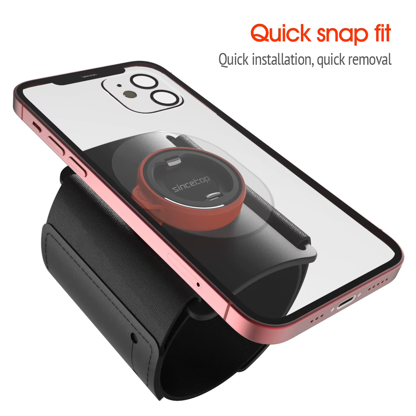 Brassard de sport pour course à pied, support pour téléphone pour iPhone 16 Pro Max, avec boucle à dégagement rapide, course à pied, randonnée, sangle d'entraînement pour vélo