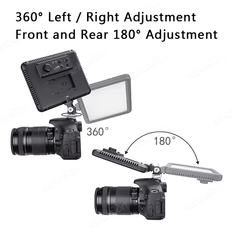 Tête de trépied avec sabot froid, mini support de moniteur, adaptateur de montage, percussion et inclinaison réglables pour flash, microphone, lumière d'appoint