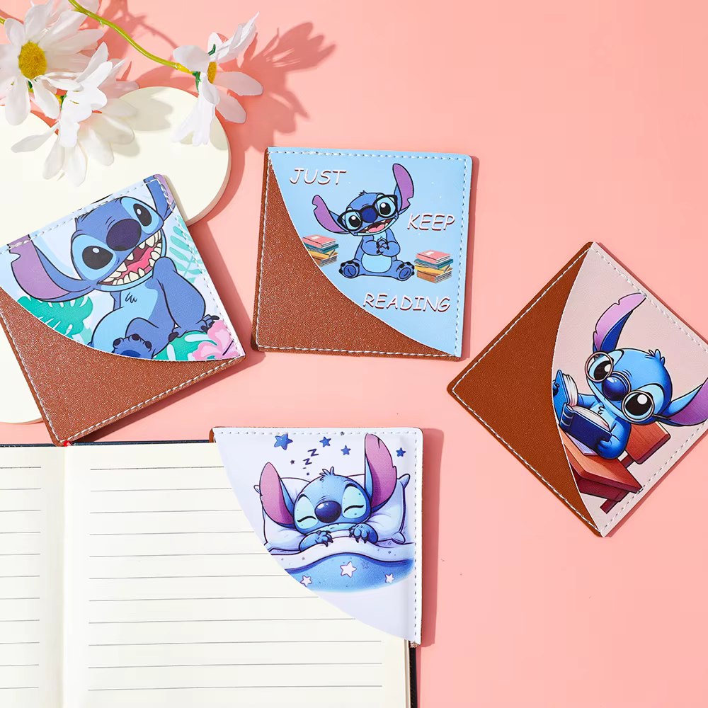 Marque-page d'angle Anime Stitch, accessoires de lecture créatifs pour enfants/étudiants, cadeau parfait pour les amateurs de livres (thème Lilo & Stitch)