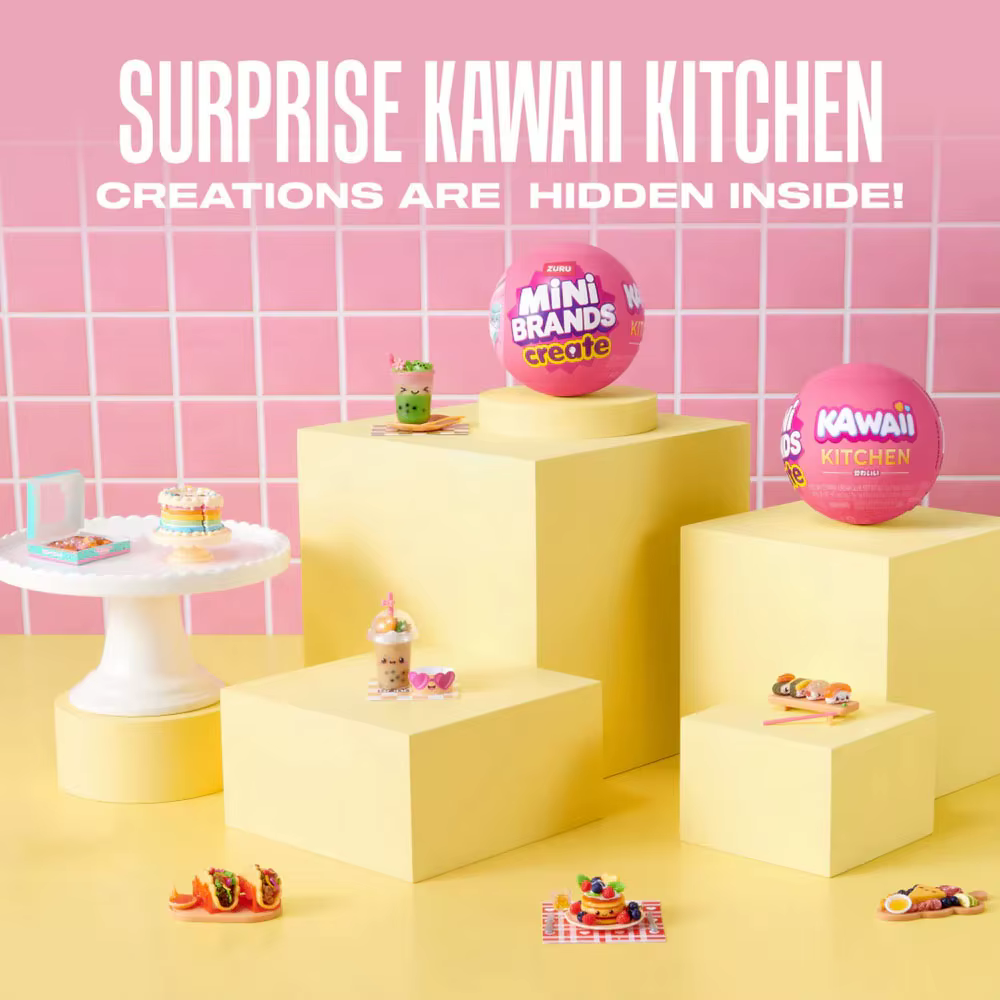 Nouvelles figurines ZURU Mini Brands Kawaii Kitchen Série 2 – Boîte mystère DIY – Mini-aliments à collectionner – Jouets capsule surprise – Mini-jouets alimentaires