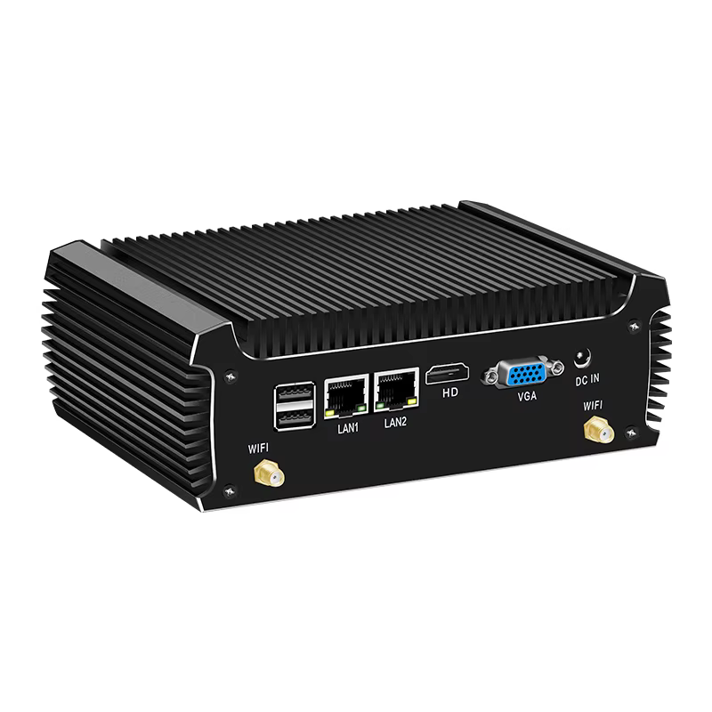 Mini PC industriel sans ventilateur Intel I3-8130U I5-8250U 2x DB9 RS232 RS485 2x LAN 6x USB Mini PCIe GPIO WiFi 4G LTE Win10/11 Linux