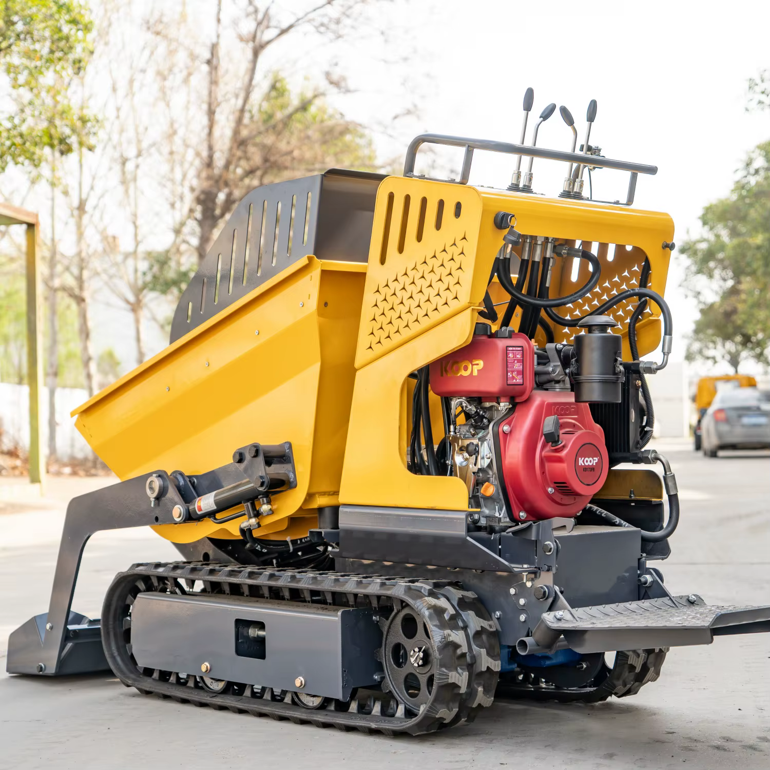 Mini-dumper sur chenilles autopropulsé 2026, personnalisé, à levage hydraulique, haute capacité de charge