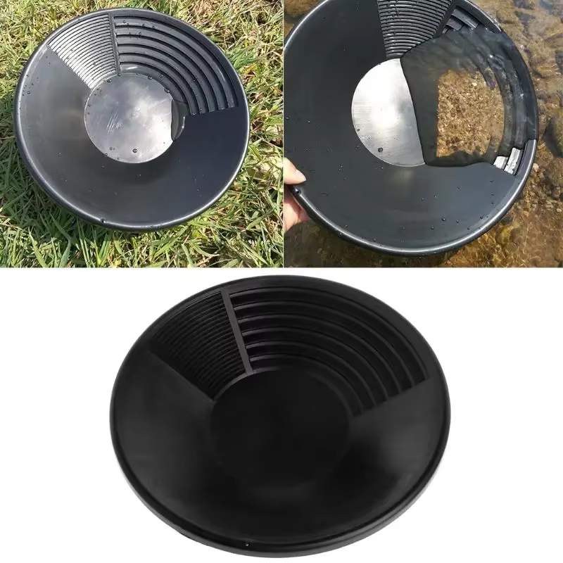 Outil prospection rivière dragage double Riffle casserole d'extraction pépite bassin d'or en plastique