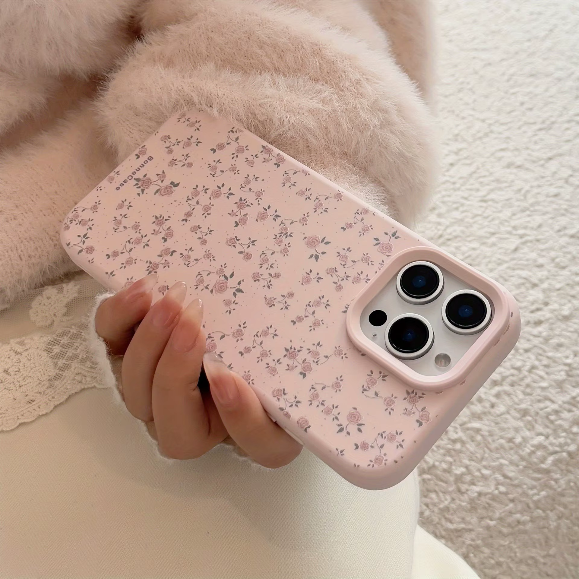 Coque de téléphone Rose Fleurie Fraîche en TPU, Housse de Protection Souple pour iPhone 17 11 12 13 14 15 16 Pro Max 16 Plus 17 Air Candy Fundas