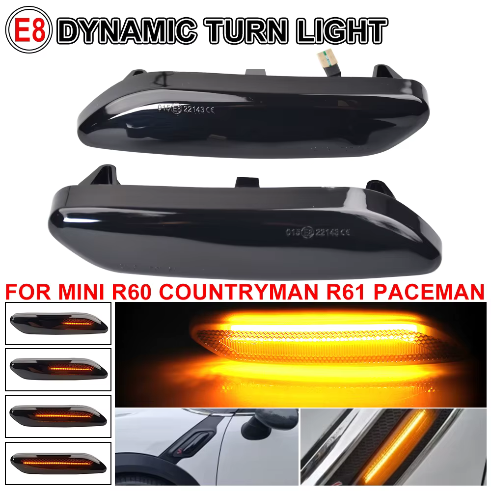 Nouveau pour BMW MINI COOPER R60 R61 COUNTRYMAN PACEMAN, clignotant latéral LED dynamique à défilement, lampe indicatrice de direction