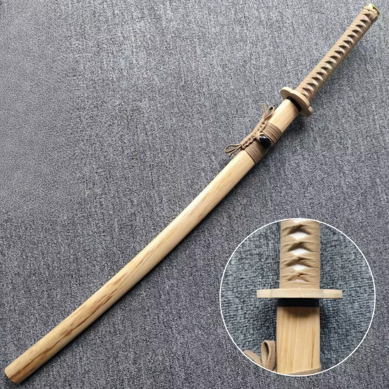 Épées Katana en bois de 103cm/40,56 pouces, accessoires de modèle de samouraï avec gaine, pratique de Cosplay, périphériques d'entraînement à collectionner, jouet d'extérieur