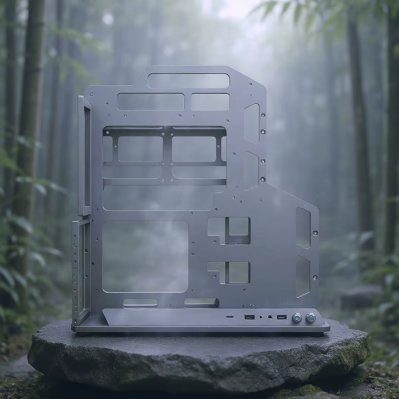 Boîtier Mini ITX en aluminium, châssis d'ordinateur MATX avec poignée, verre trempé, boîtier PC de jeu SFF, boîtier de bureau DIY pour les joueurs