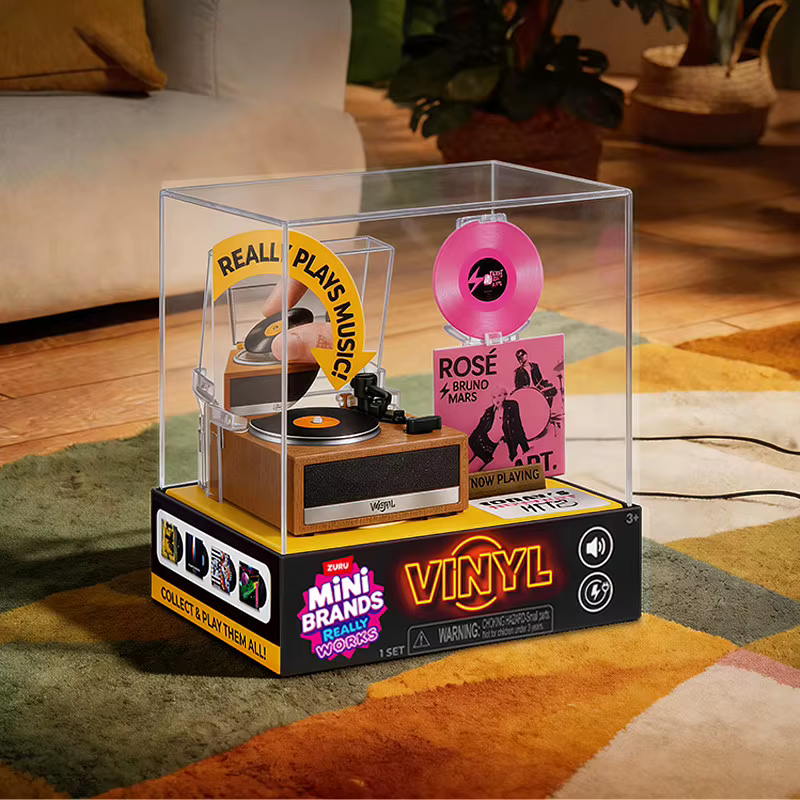 Mini Brands Vinyl Really Works Surprise Ball Blind Box Collection Record Player Plays Music Miniature Turntable Mystery Box Toy