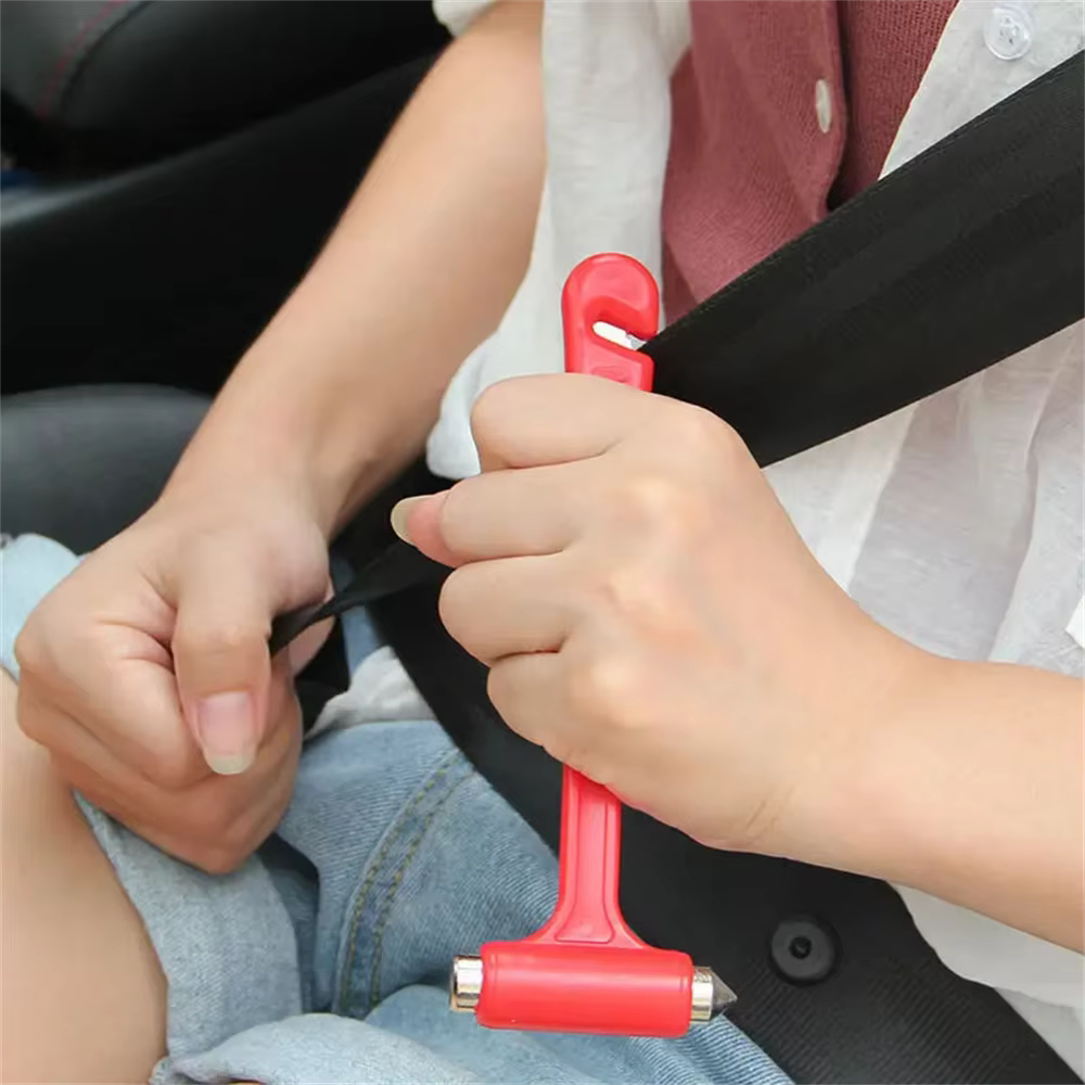 Mini marteau de sécurité portable, brise-vitre de voiture d'urgence, coupe-ceinture de sécurité, outils d'évasion multifonctionnels, accessoires de voiture