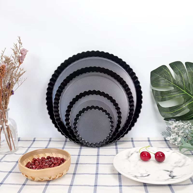 Moule de cuisson antiadhésif pour tarte, 1 pièce, fond amovible, libération facile, 4/6/8/9 pouces, en forme de fleur, poêle à tarte, cuisine, fourniture de cuisson à domicile ZYF