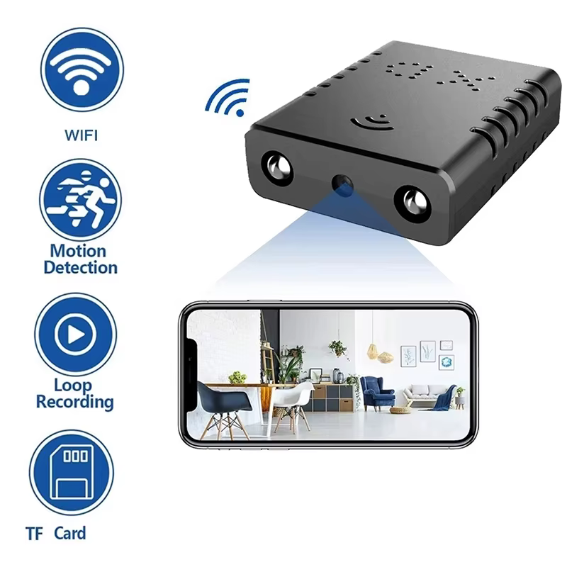 Mini caméra 2025 XD intelligente WiFi Mini caméra maison intérieure Vision nocturne Protection de sécurité enregistreur Audio vidéo
