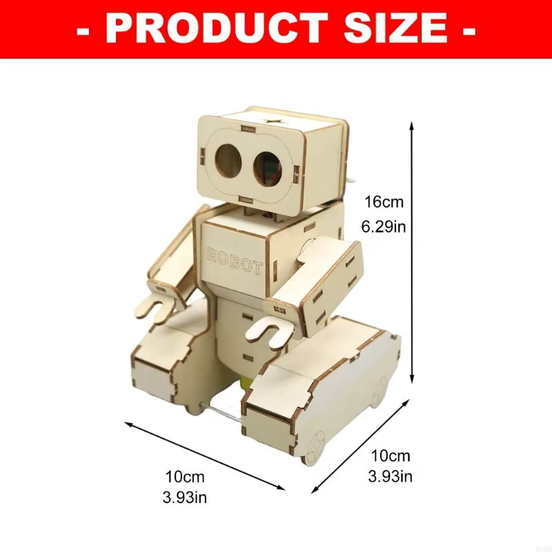Jouet construction tige Robot en bois à commande vocale, pour l'apprentissage l'éducation, avec assemblage facile
