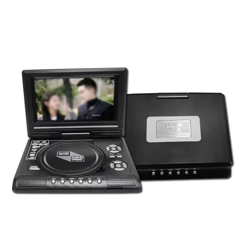 7.8 pouces Mini DVD CD EVD lecteur de disque bureau numérique Smart TV lecteurs télécommande Portable voyage 270 °   Écran rotatif