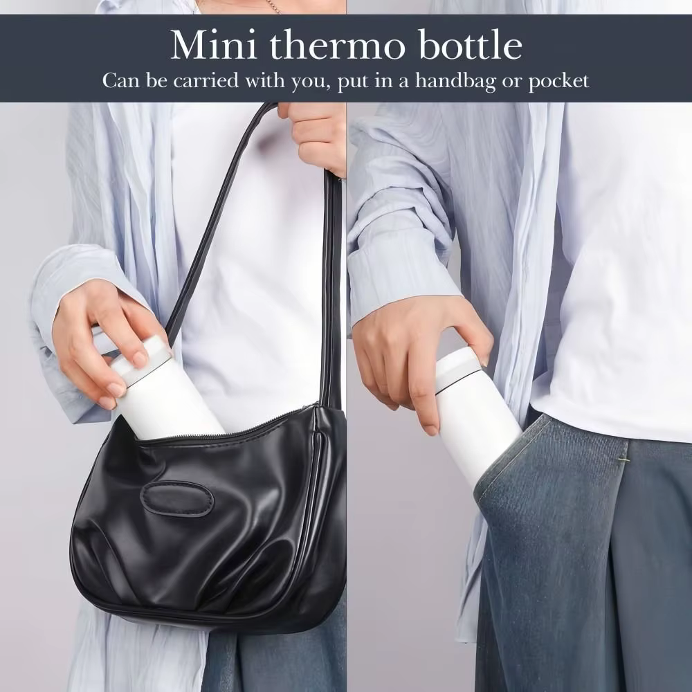 Mini tasse Thermos pratique en acier inoxydable, Thermos de poche Portable, capacité de 160ml, tasse d'eau compacte pour café et eau