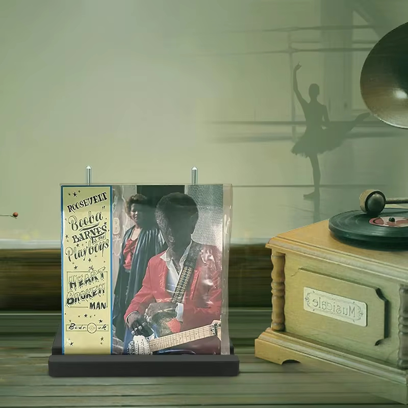 Porte-disque en vinyle, affichage de table en bois massif, maintenant jouant, support de disque en vinyle pour Albums CDS Ipads