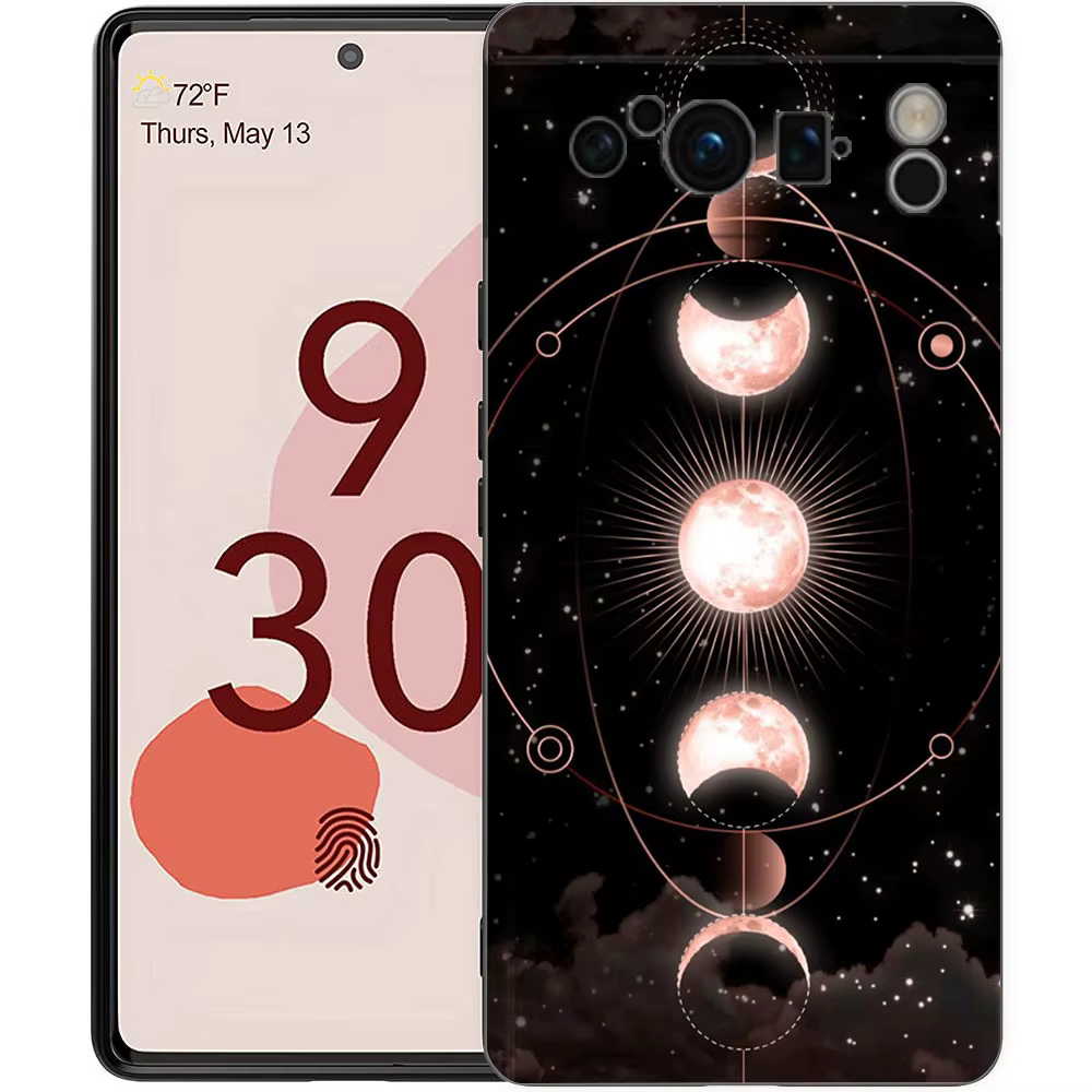 Starlit ciel planète espace art pour Google Pixel 8 Pro coque de téléphone Pixel 9 Pro XL coque en TPU Pixel 8 Pro 8A 7A 7 6A 6 Pro couverture noire