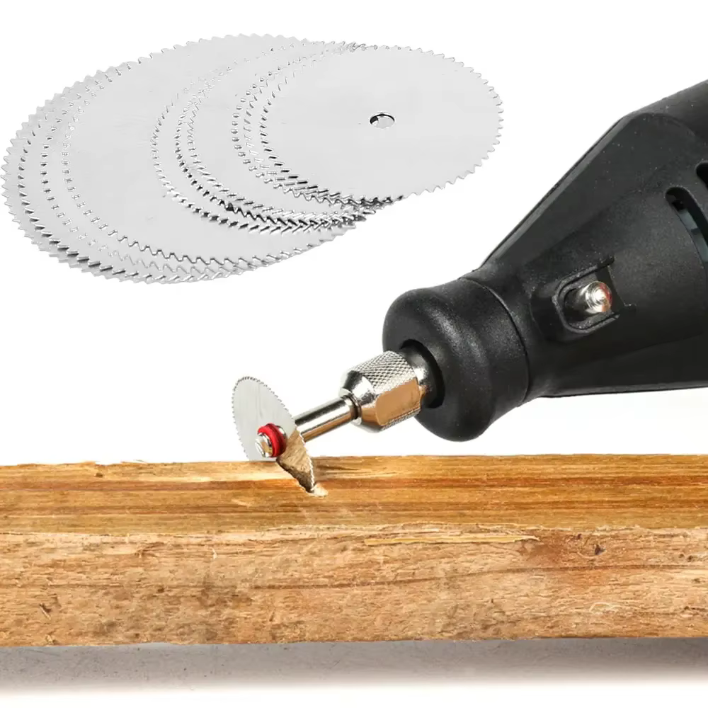 Ensemble de 11 lames de scie circulaire miniatures, disques de coupe en acier inoxydable, roues de coupe pour bois, pour outils rotatifs électriques