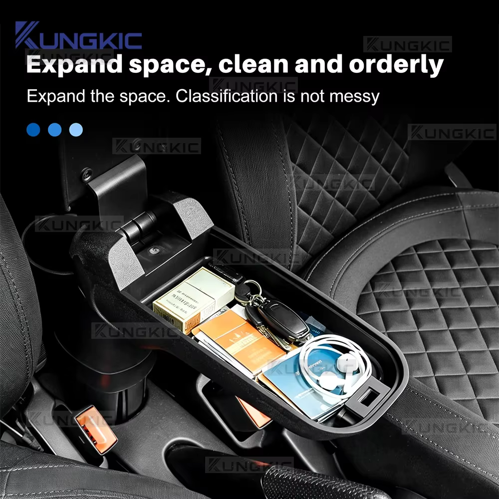 Boîte d'accoudoir pour Fiat 500, accessoires d'accoudoir de voiture, pièces de rénovation intérieure pour Abarth 595 2016 2017 2018 2019 2020 2021 2023 2024
