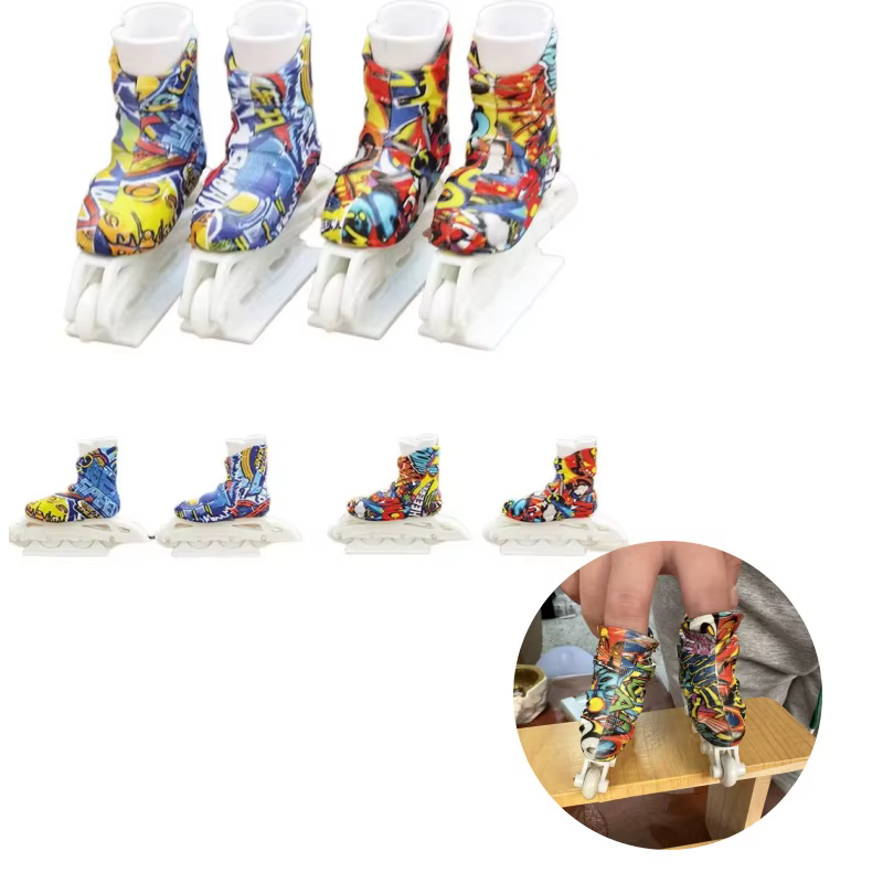 Mini chaussures de patins à doigts, jouets amusants pour cultiver les enfants, capacité pratique, fête interactive, éducatif, créatif, cadeau d'anniversaire