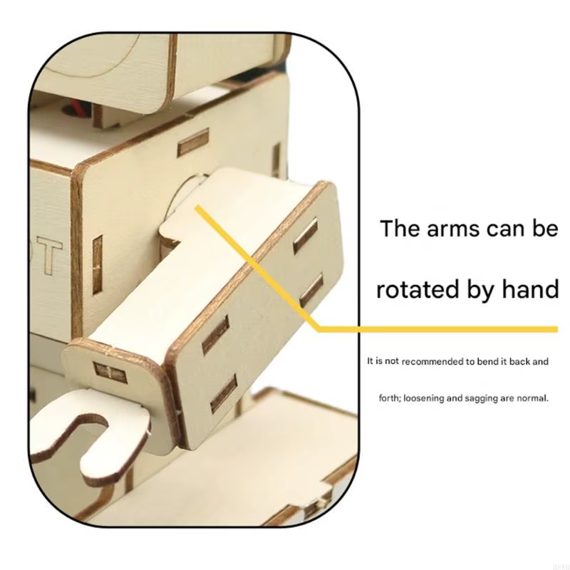 Jouet construction tige Robot en bois à commande vocale, pour l'apprentissage l'éducation, avec assemblage facile