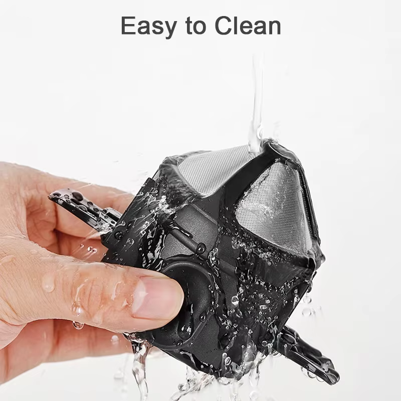 Filtre à café pliable pour bureau, maison, voyage, cafetière goutte à goutte Portable, en acier inoxydable, réutilisable, verser sur le goutteur de café
