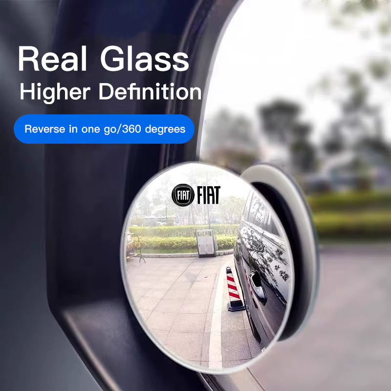 Rétroviseur de voiture 360 °   Petit miroir rond, accessoires automobiles pour FIAT 500 Ducato Panda Grande Punto Tipo Abarth Pulse 600 500L