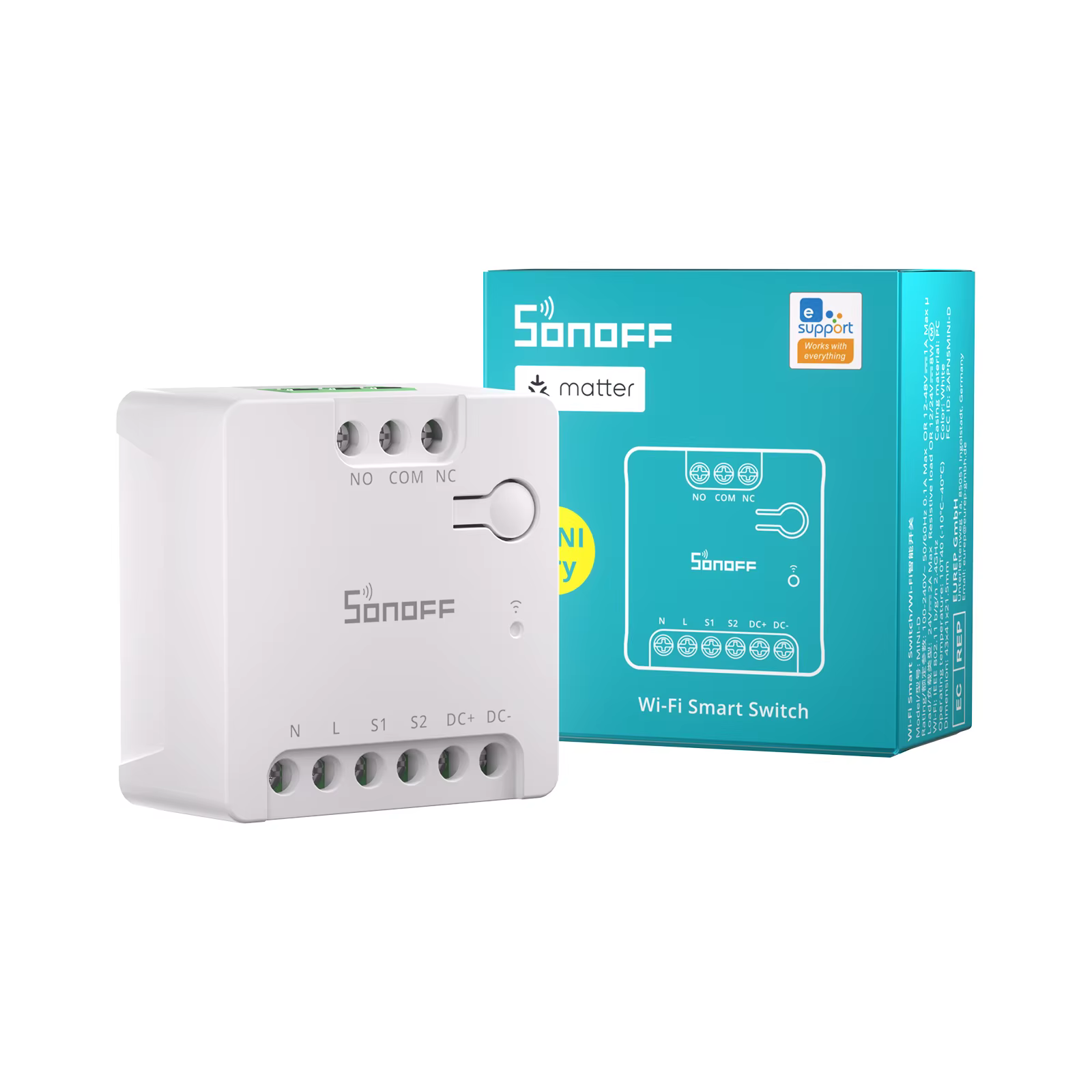 SONOFF MINI-D MINI commutateur intelligent WiFi sec Contact sec AC/DC commutateur pour porte de Garage fonctionne avec Alexa Google Home Homekit