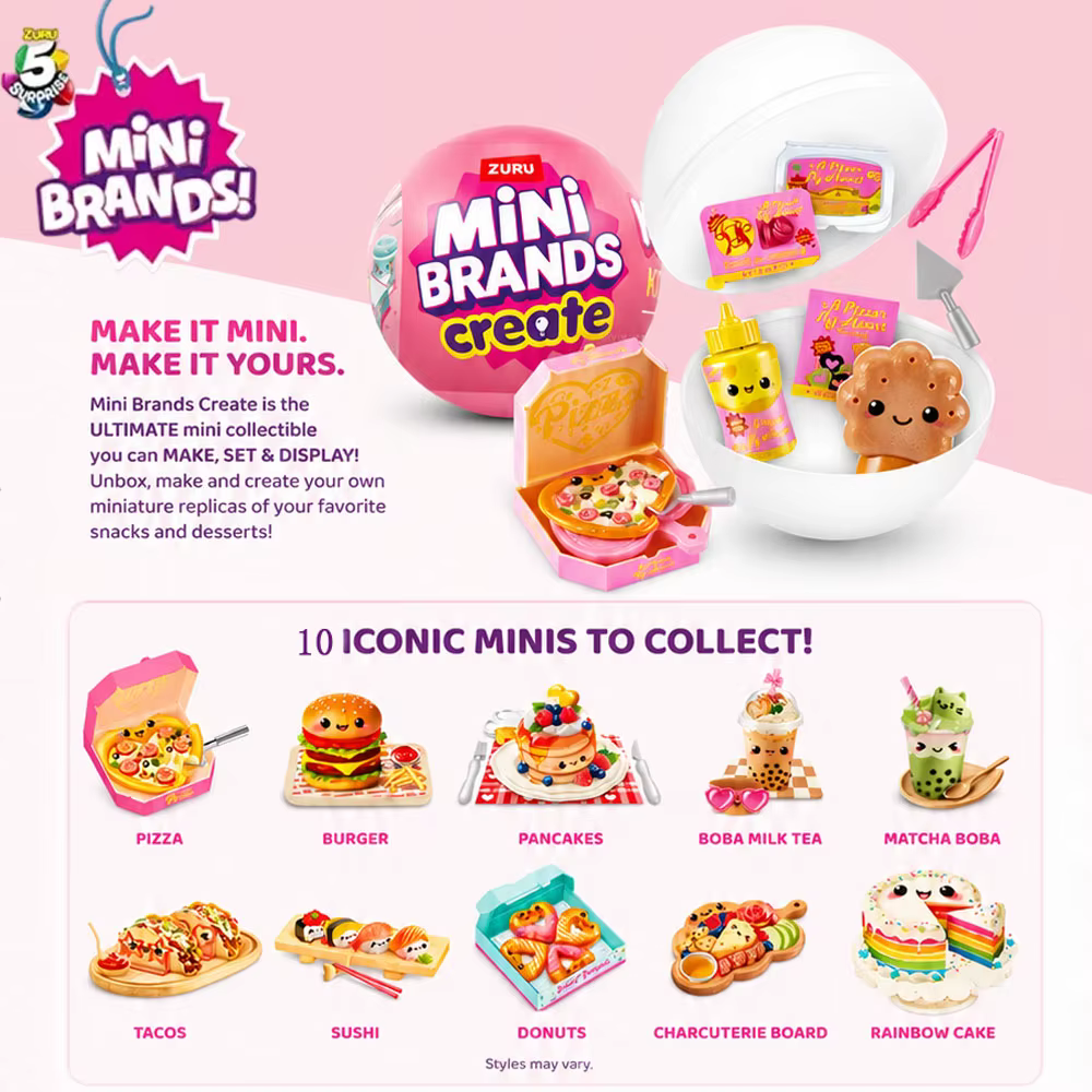 Nouvelles figurines ZURU Mini Brands Kawaii Kitchen Série 2 – Boîte mystère DIY – Mini-aliments à collectionner – Jouets capsule surprise – Mini-jouets alimentaires