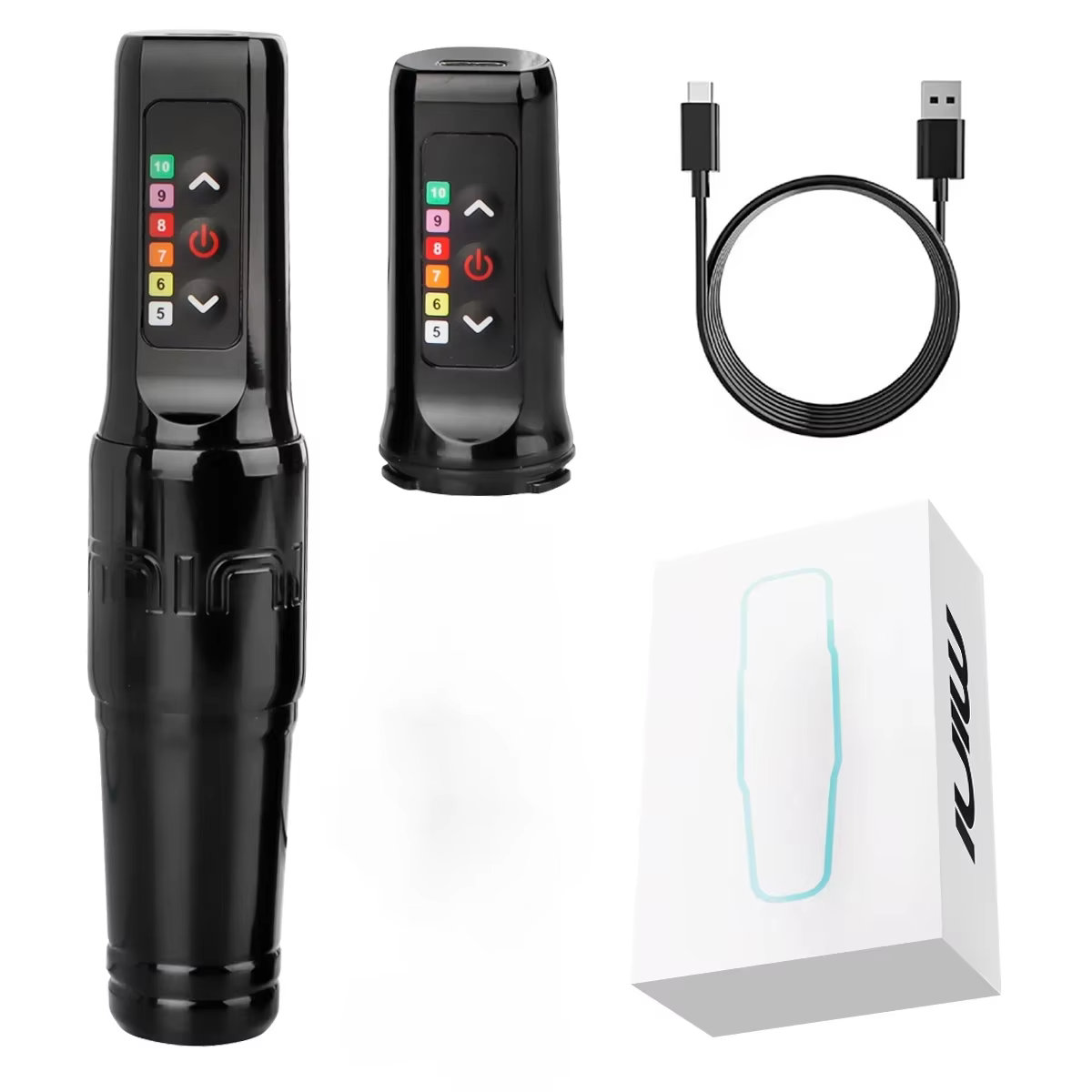 Mini machine à tatouer sans fil, stylo, course de 3,0 mm, avec 2 batteries, moteur sans noyau personnalisé de qualité supérieure, 10000 tr/min, maquillage permanent SMP