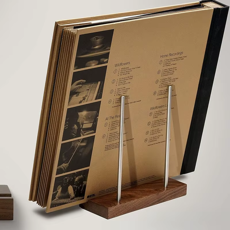 Porte-disque en vinyle, affichage de table en bois massif, maintenant jouant, support de disque en vinyle pour Albums CDS Ipads
