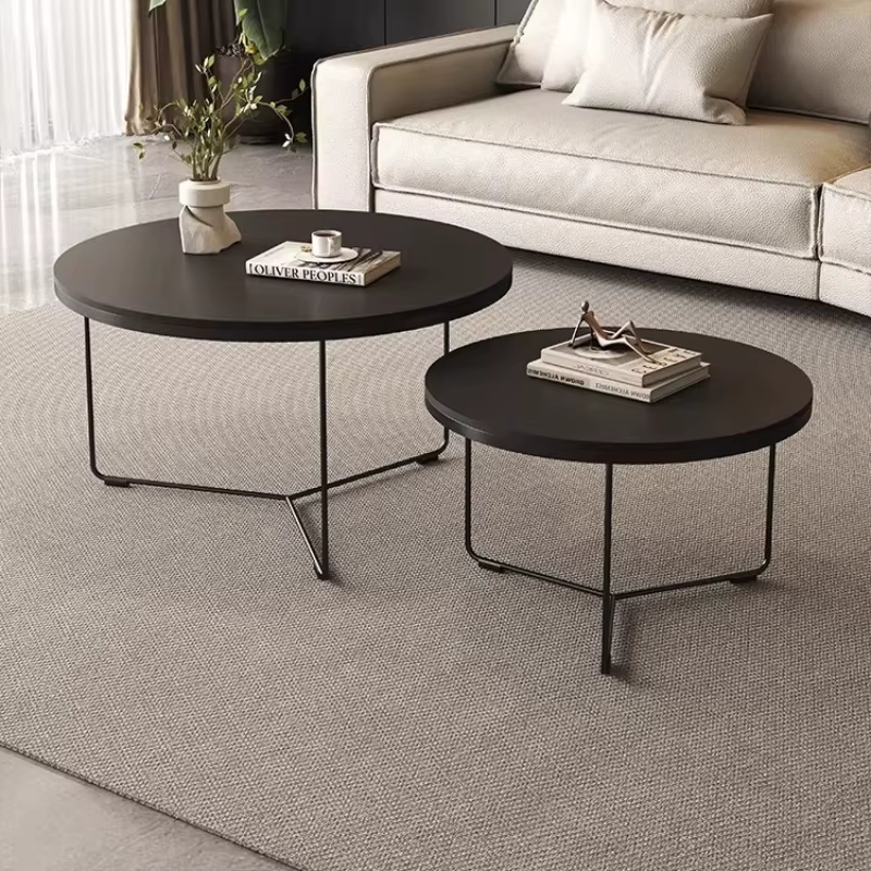Table basse minimaliste, table basse de luxe pour petit espace, table basse ronde nordique pour salon, Mesa De Sala, meubles modernes