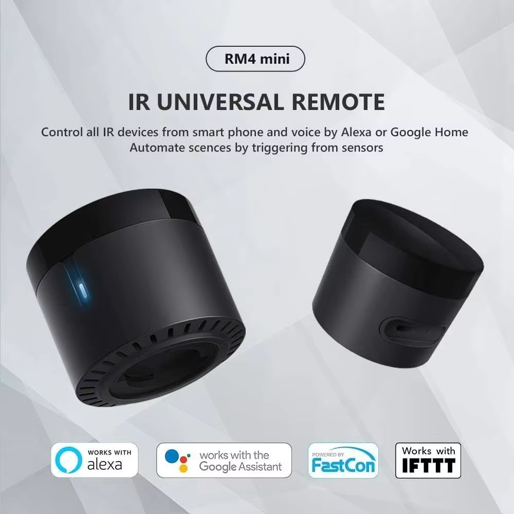 Broadlink RM4 Mini télécommande infrarouge intelligente universelle IR Audio vidéo maison intelligente travail avec Google Home Alexa