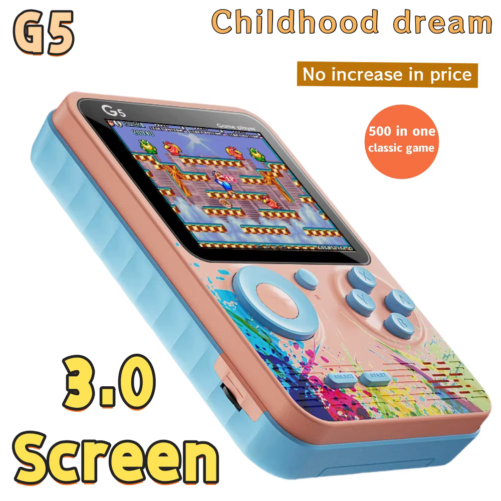 G5 500 en 1 MINI jeu joueurs de jeu portables Console vidéo rétro Portable garçon 8 bits 3.0 pouces écran LCD couleur jeux
