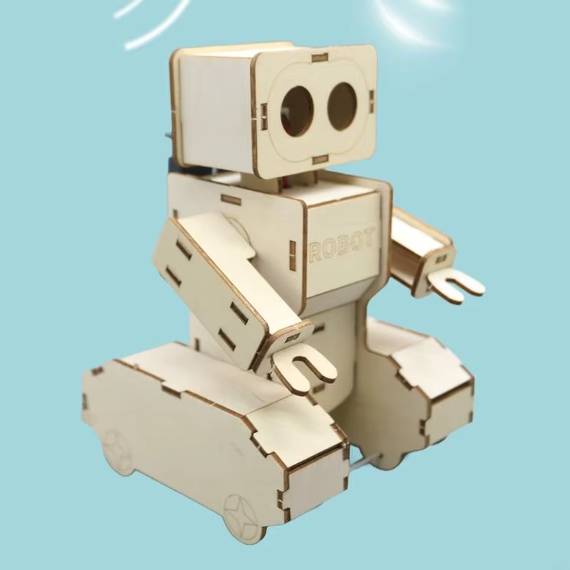 Jouet construction tige Robot en bois à commande vocale, pour l'apprentissage l'éducation, avec assemblage facile