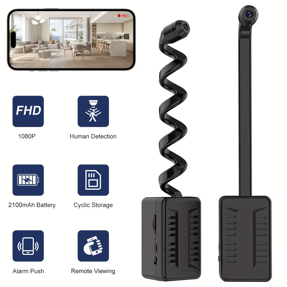 Mini caméra 1080P HD WiFi caméra sans fil enregistreur vidéo Surveillance de sécurité à domicile détection de mouvement caméscope P2P vue à distance