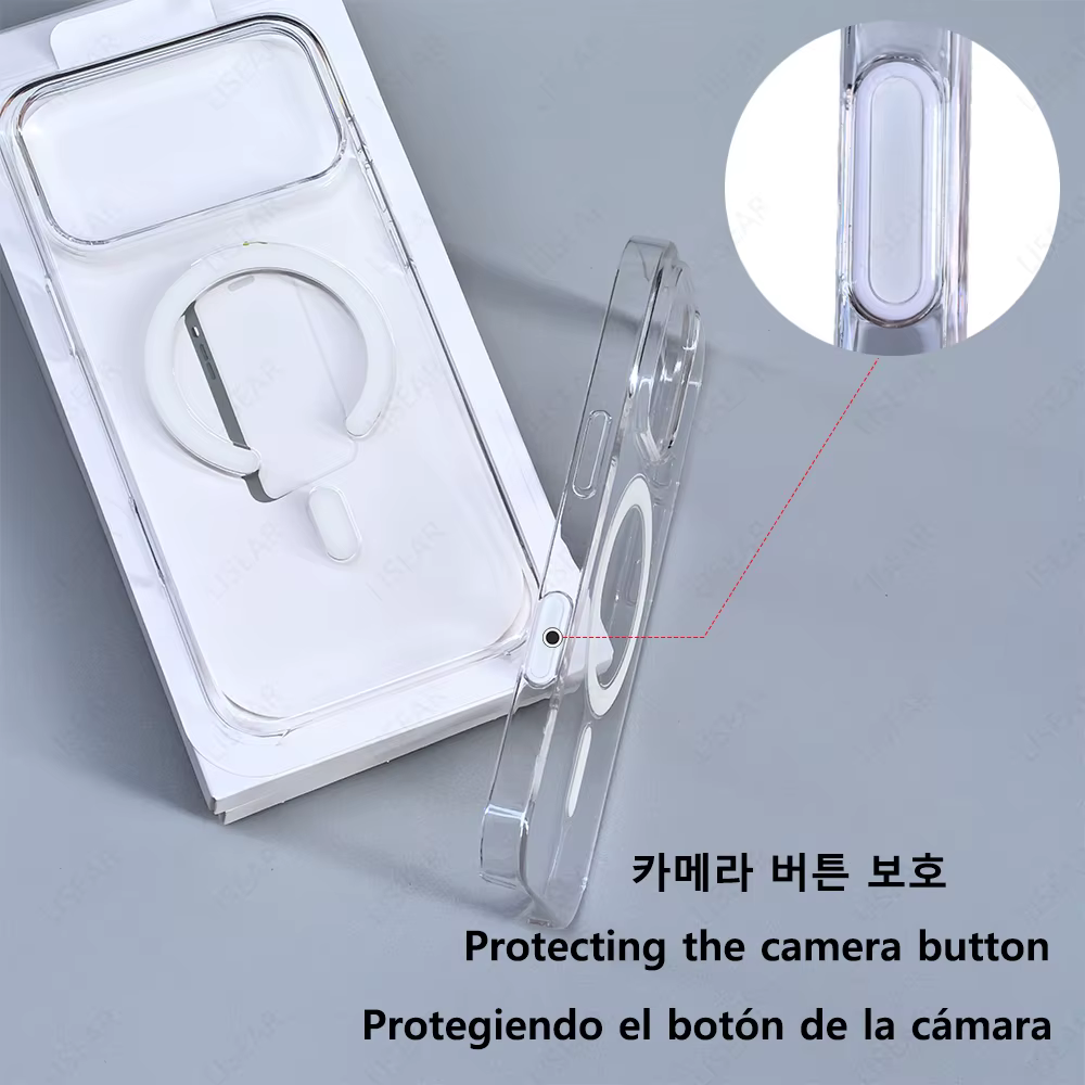 Coque de téléphone magnétique transparente originale, pour iPhone 18 17 Pro Max 16 15 14 Plus 13 12 Mini, pour chargement sans fil Magsafe, housse de protection