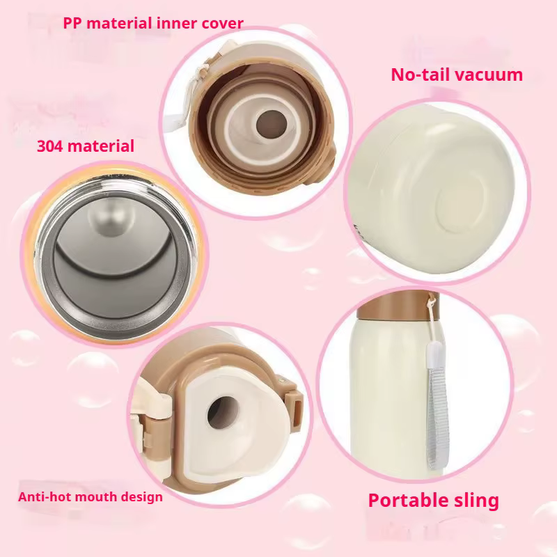 Mini tasse thermos en acier inoxydable, tasse à café thermique portable, bouteille d'eau thermos, tasse de poche pour enfants, gourde isotherme, tasse isolée