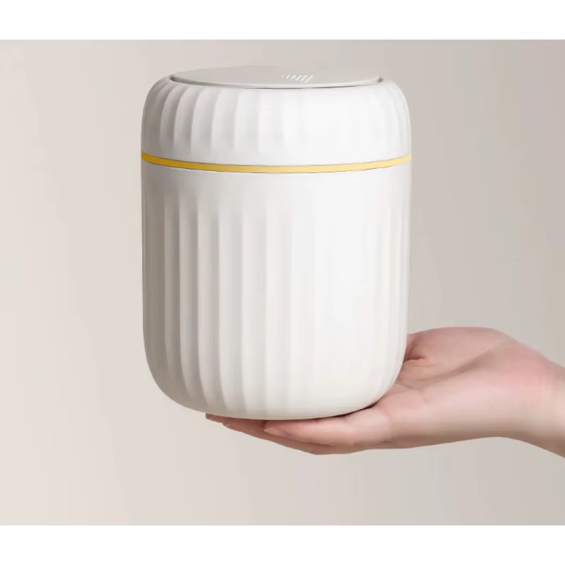 Mini poubelle de bureau avec couvercle, poubelle en plastique durable pour le bureau, la chambre à coucher, le rangement à domicile