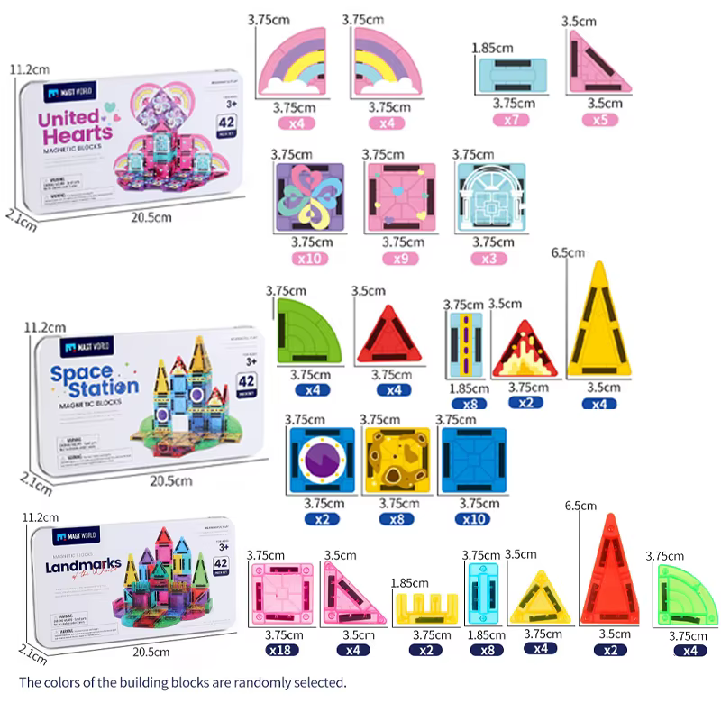 Mini blocs magnétiques de voyage pour enfants, jouets de construction magnétiques, boîte en fer portable, jouet sensoriel préscolaire STEM, cadeau