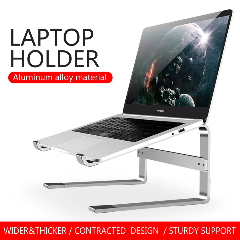 Support en aluminium pour ordinateur portable, poignées ergonomiques, support suréWeramovible pour ordinateur portable, accessoire pour Macbook Air, Mac PlePro, Dell, HP, Lenovo